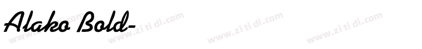 Alako Bold字体转换